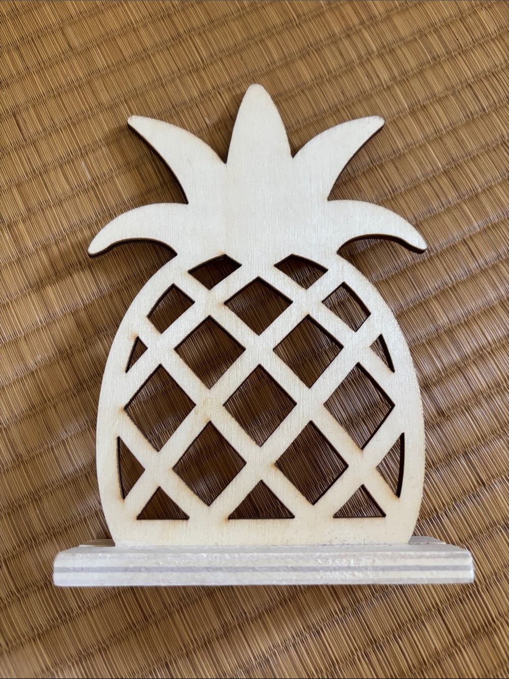 Unbranded White Pineapple Wooden Wall Accent